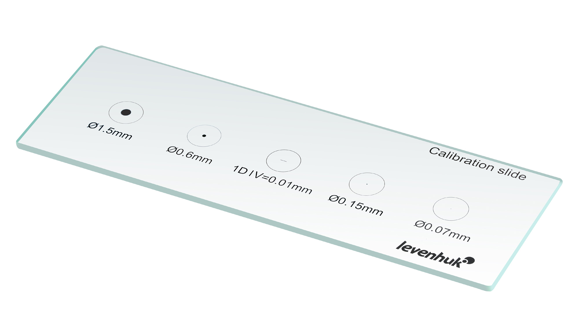 Portaobjetos de calibración Levenhuk MED X/Y