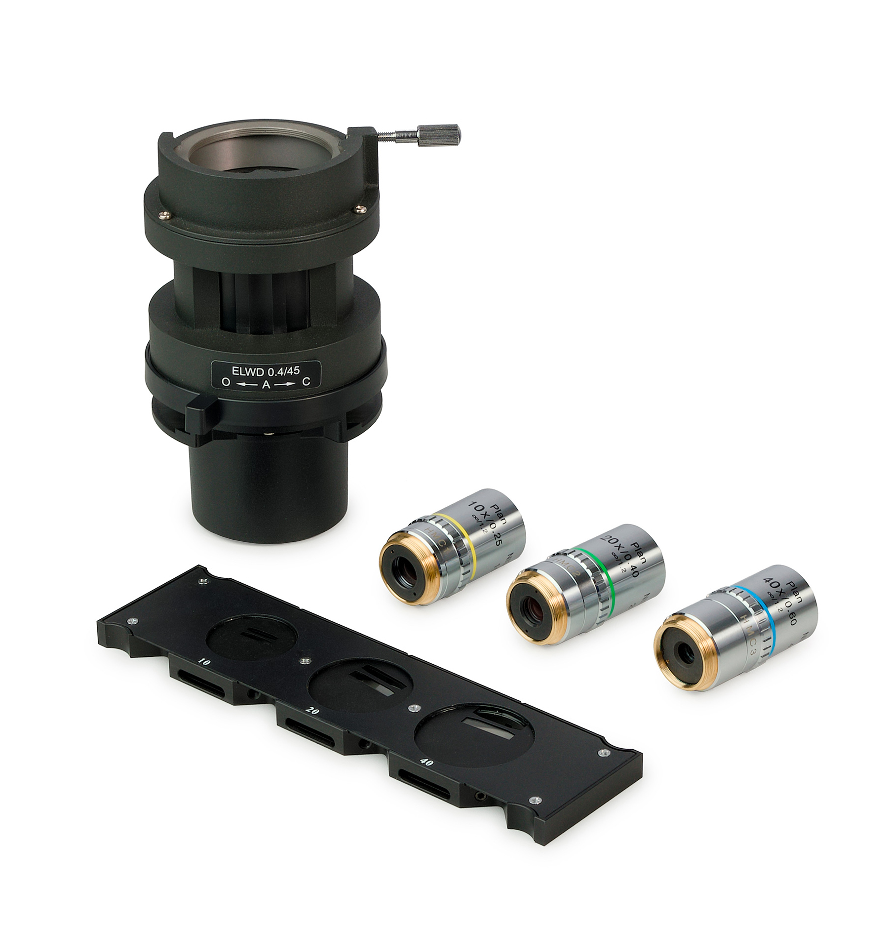 Dispositivo MAGUS HCM360 para trabajar con el contraste de modulación Hoffman, con juego de objetivos