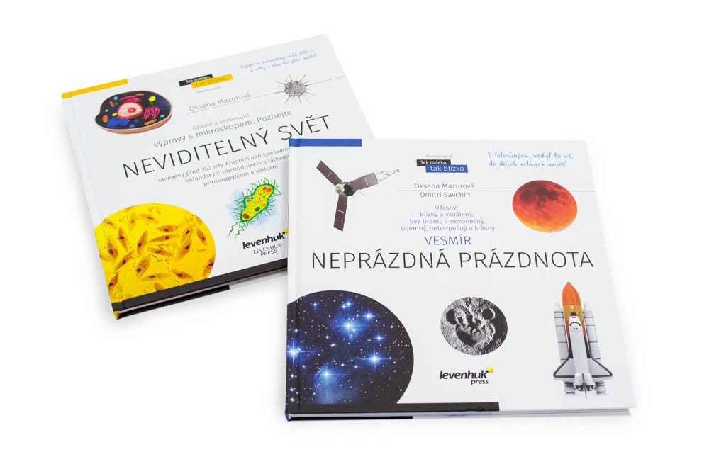 Libro enciclopédico «Space. Microworld.» (Espacio y microcosmos), edición de dos volúmenes. Tapa dura